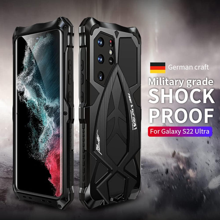 CeeEee Samsung Galaxy S22 Ultra Hülle 2022 360 Grad Outdoor Schutzhülle Case für S22ultra Integriert