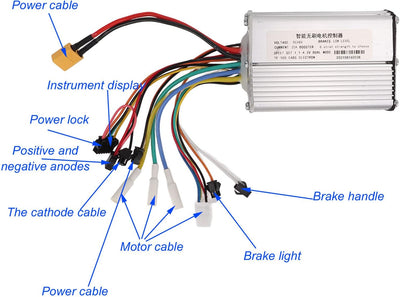 BuyWeek Elektroroller Controller, 48V 20A Brushless Motor Controller Roller Motor Controller Kompati