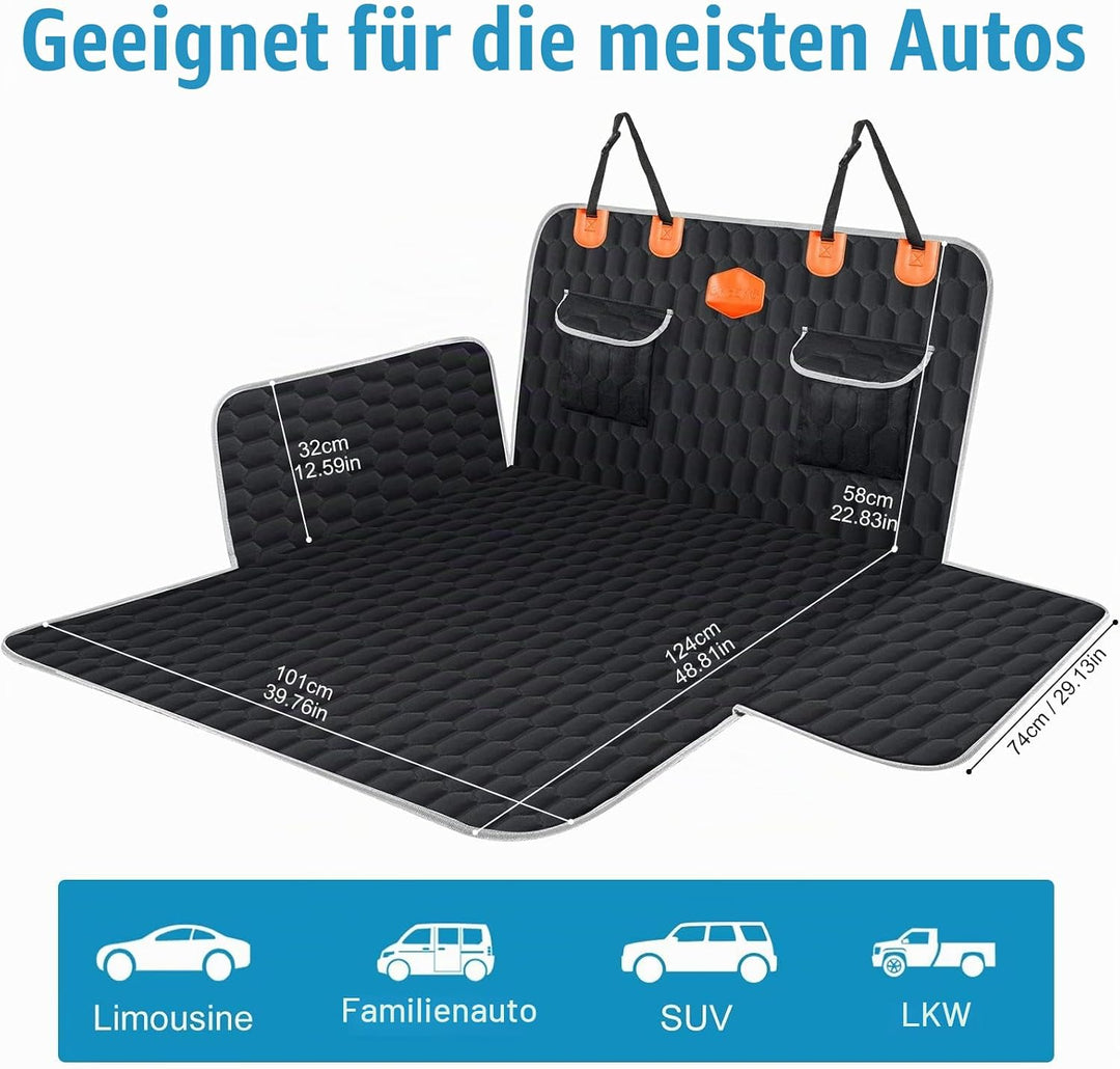 OneAmg Kofferraumschutz Hund Hundedecke Auto Rückbank rutschfest Wasserdicht Kratzfest Kofferraum Sc