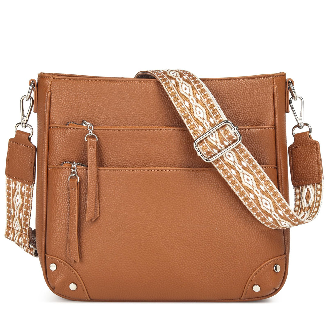 Umhängetasche Damen Mittelgross Schultertaschen Leder PU Handtasche Für Damen Crossbody Bag Weiche T