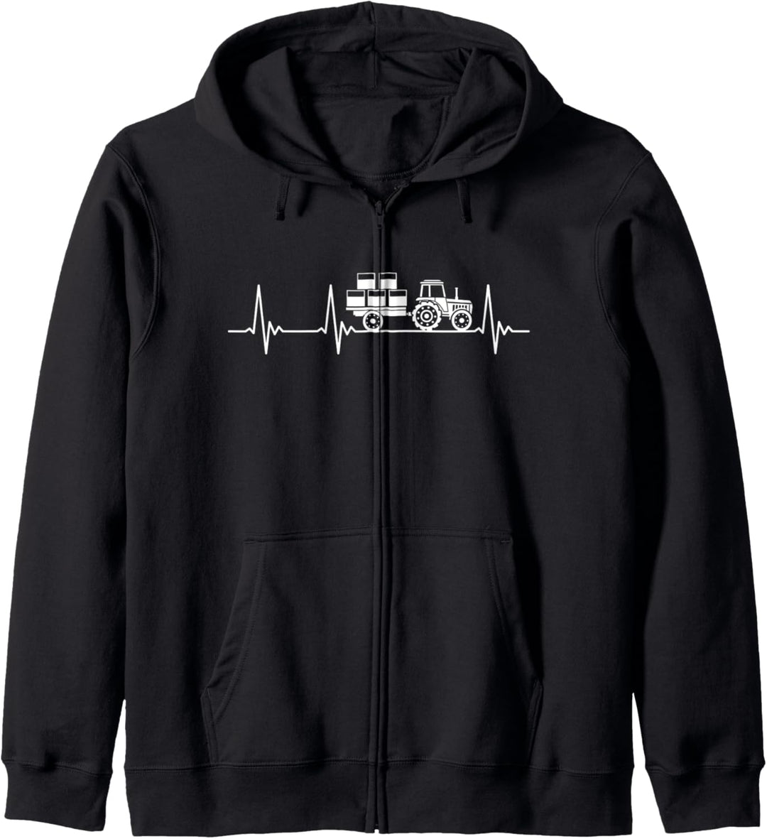 Traktor Herzschlag Bauer Trecker Landwirt Bauernhof Geschenk Kapuzenjacke