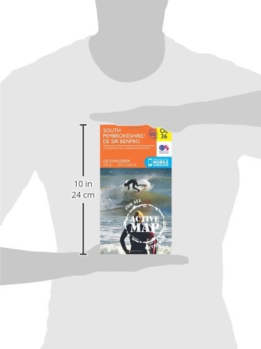 South Pembrokeshire / De Sir Benfro (OS Explorer Map Active), Karte