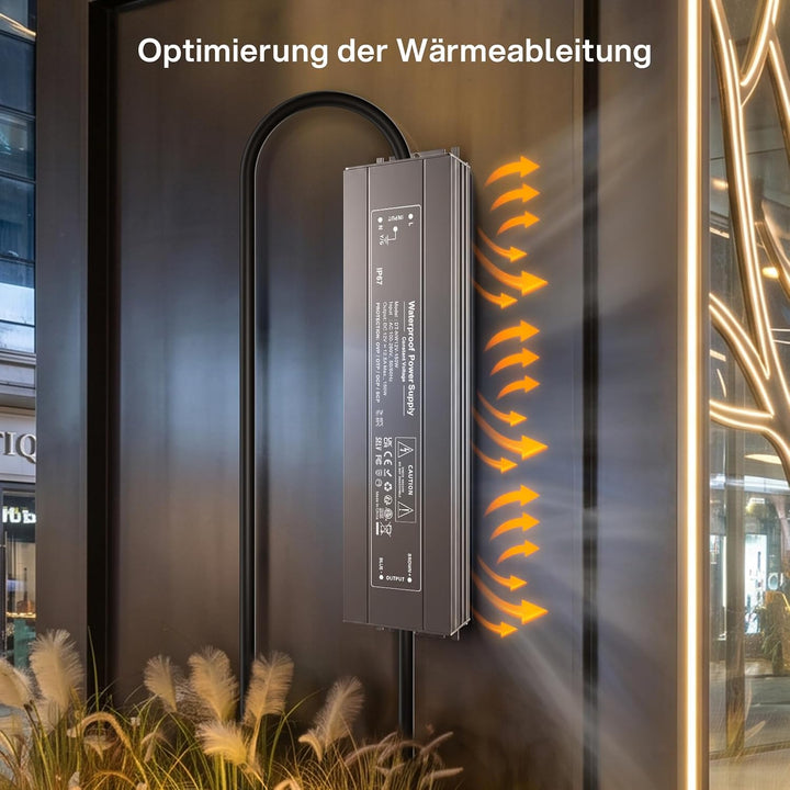 REYLAX LED Trafo 12V Wasserdicht 150W 12,5A LED Treiber Gleichstrom Netzteil IP67 Trafo 230V auf 12V