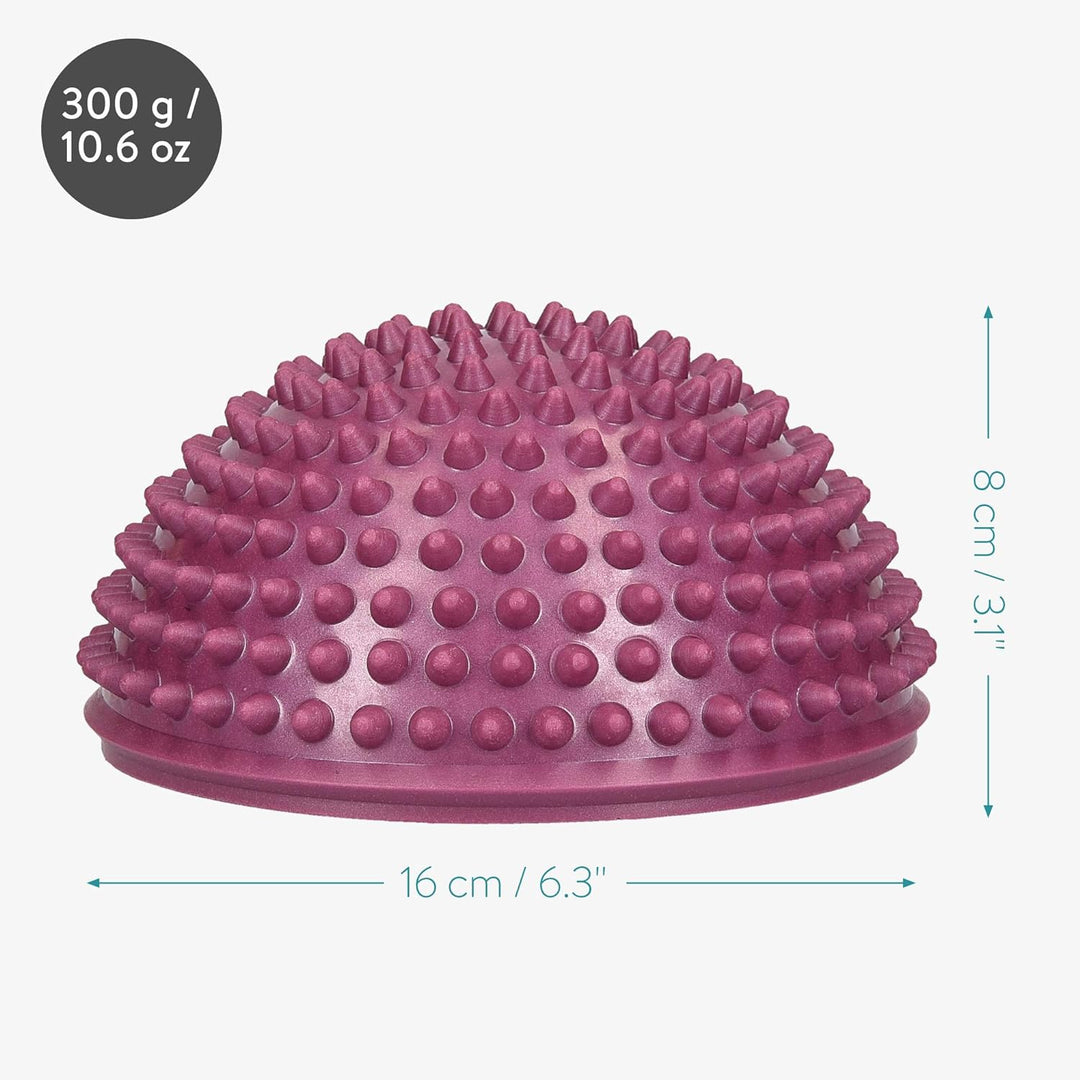 Navaris Balance-Igel Fitness Halbkugel mit Noppen - 2X Balance Igel Set - Sport Kissen für Balancetr