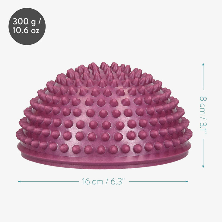 Navaris Balance-Igel Fitness Halbkugel mit Noppen - 2X Balance Igel Set - Sport Kissen für Balancetr