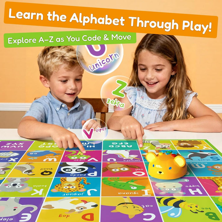 Apitor Robot Bear, Programmierroboter für Kinder ab 3 Jahre, Bildschirmfreies Erstes Coding-Spielzeu