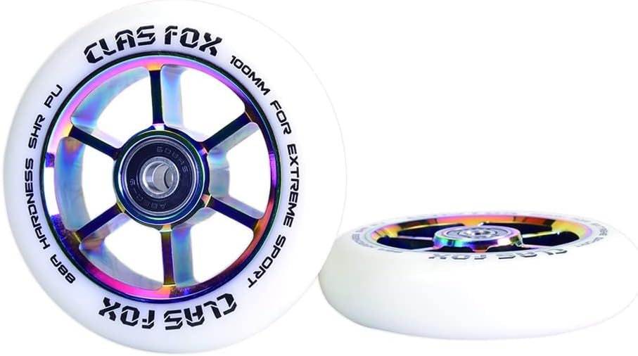 CLAS FOX Pro Stunt Scooter Rollen Roller Räder Wheels 100mm EIN Paar mit ABEC-9 Kugellager CNC Metal