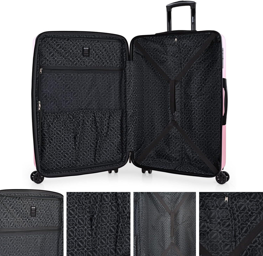 SKPAT - Leicht Koffer Set ABS Reisekoffer Set für Flugreisen - Dauerhaft Hartschalenkoffer Set - Kof