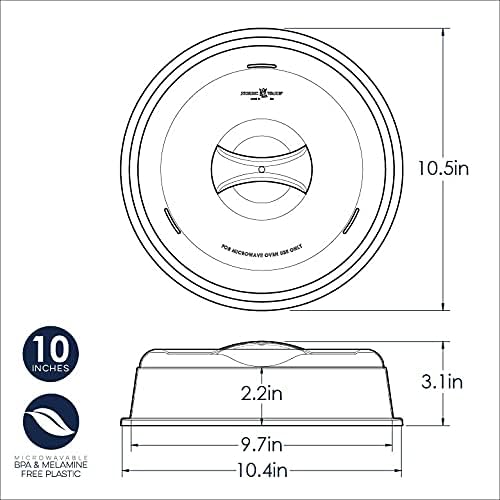 Nordic Ware Microwave 2-Sided Round Bacon and Meat Grill, 10-Inch Spatter Cover and 2-Cavity Egg Poa