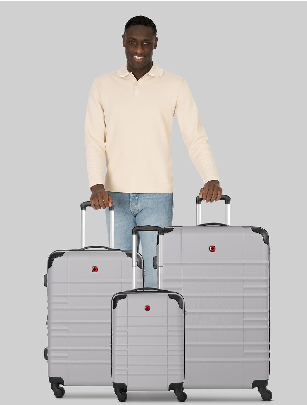 WENGER Koffer-Set 3-teilig für Damen und Herren | Reise-Trolleys 51 x 30 x 75 cm aus hochwertigem, s