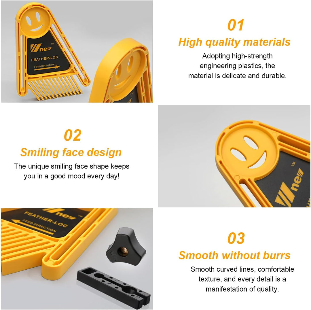 Doppel Featherboard Tischsäge Set, 21 × 16.5 cm Federbrettern mit Schrauben und Unterlegscheiben, Fr