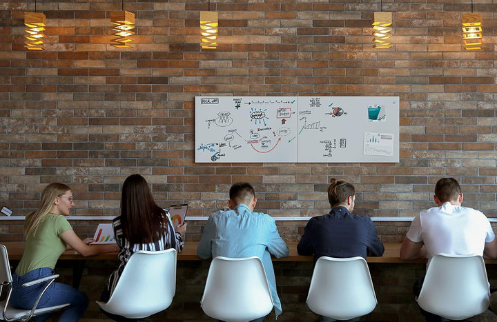 SIGEL GL541 Premium Glas-Whiteboard 100x65 cm, super-weiss: matt, nicht spiegelnd, TÜV geprüft, einf