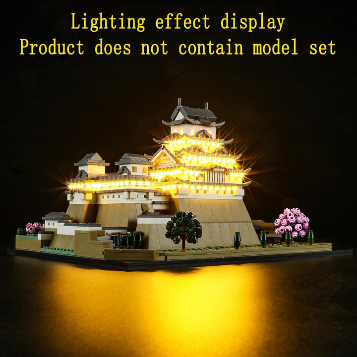 GEAMENT LED Licht-Set Kompatibel mit Lego Burg Himeji (Himeji Castle) - Beleuchtungsset für Architec