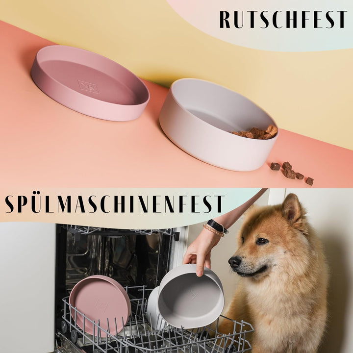 ne&amp;no® Silikon Hundenapf 1200 ml mit Deckel für kleine und mittelgrosse Hunde | im Kühlschrank luftd
