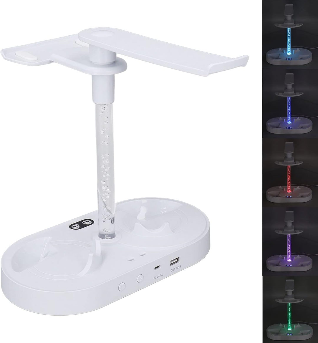 Topiky Magnetische Ladestation für VR2 Vontroller und für PS5-Konsole, RGB-USB-Schnellladestation mi