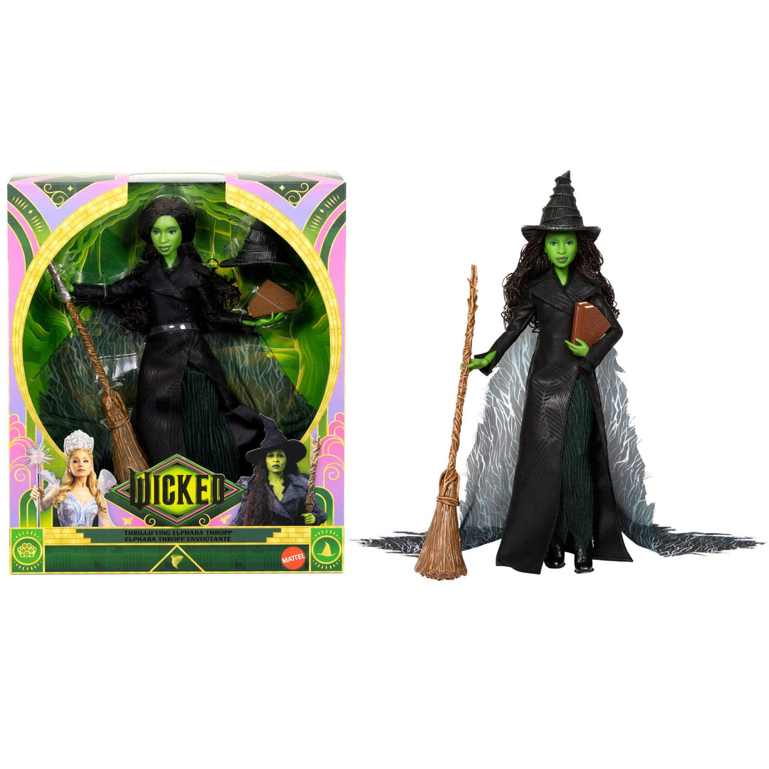Mattel Wicked: Teil 2 von Universal Pictures Elphaba Deluxe-Modepuppe mit abnehmbarem Outfit und 4 A