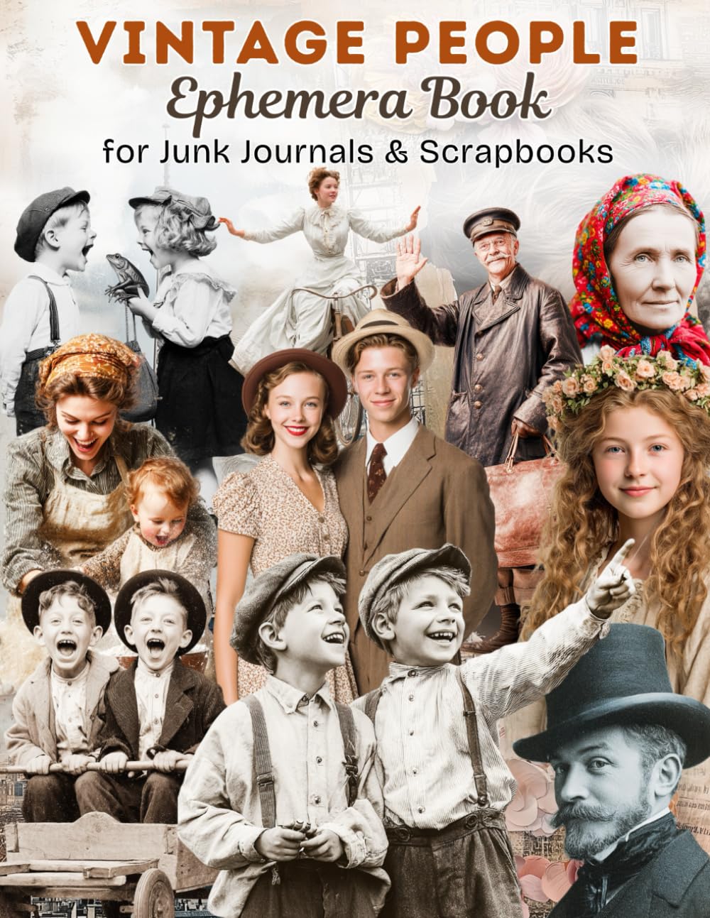 Vintage People Ephemera Book Cut-Outs for Junk Journals, Scrapbooks, Mixed Media and Crafts: 40 Sing