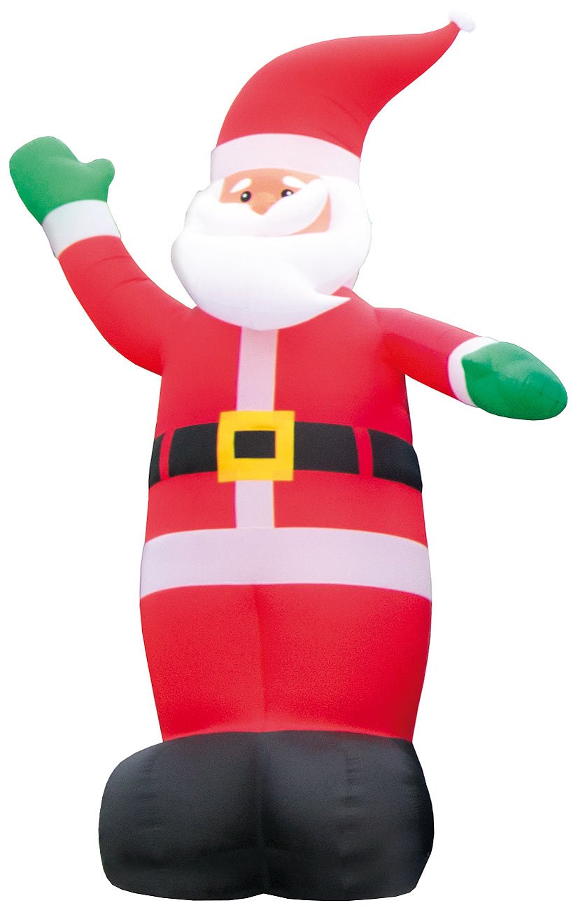 infactory Aufblasbarer Nikolaus: Selbstaufblasender XXL-Weihnachtsmann, 6 m (Weihnachtsmann aufblasb