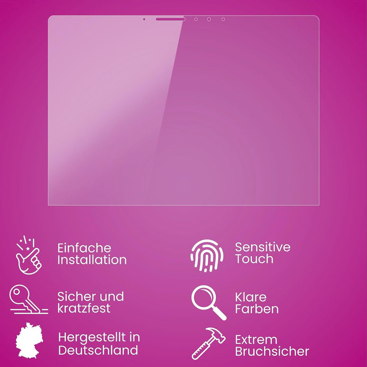 atFoliX Glasfolie kompatibel mit Microsoft Surface Laptop 4 13,5 inch Panzerfolie, 9H Hybrid-Glass F