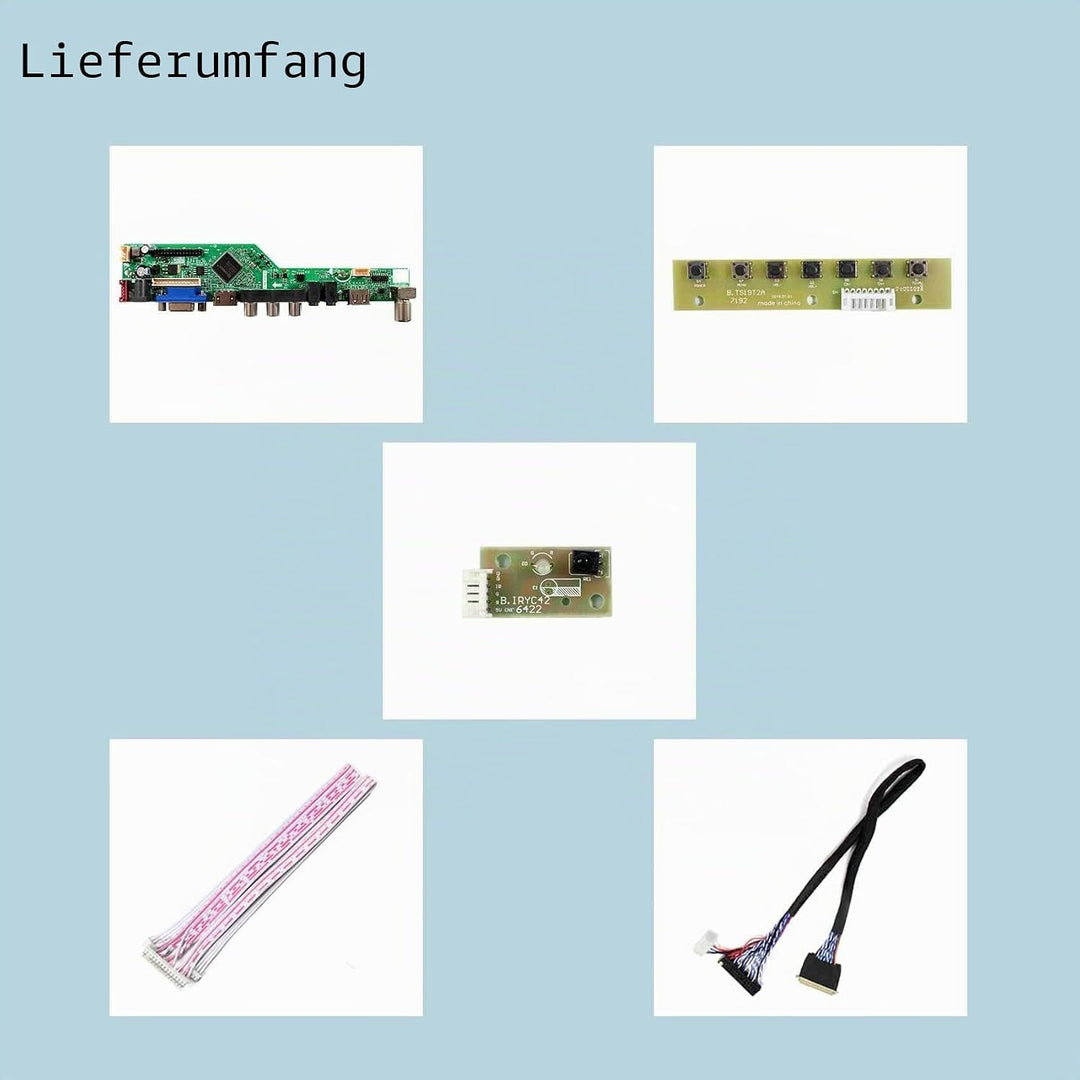 VSDISPLAY HD-MI VGA AV USB LVDs Controller Board 40pin 1für 15,6" 17,3" 920x1080 B156HW01 LP173WF1 H