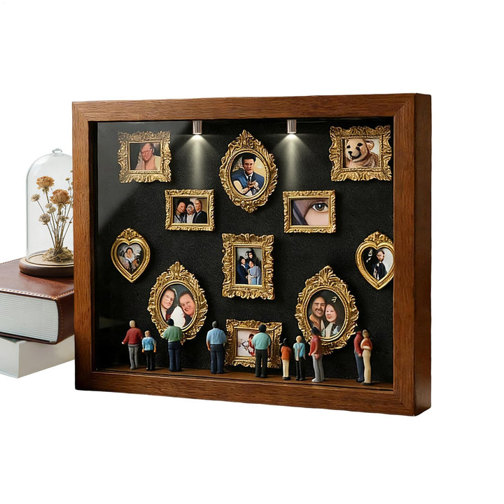 DIY Mini Museum Silhouette Box, Mini Figuren Menschen Museum Bilderrahmen Set, Kreatives Erinnerungs