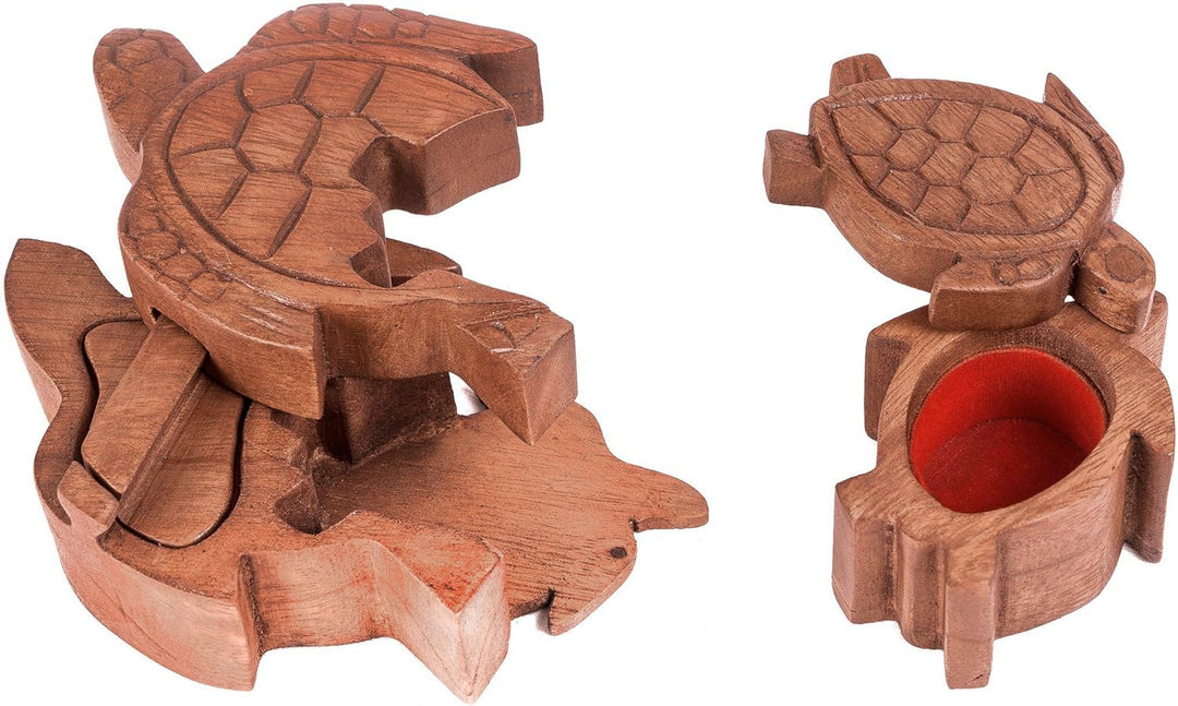 Windalf Glücks Schildkröten Schmuckdose NAMY 14.5 cm Bohemia Geschenkdose Vintage Schildkröten Handa
