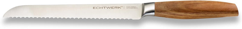 Echtwerk Damastmesser Set 6 Teilig, Holz, Silber, 21,5 x 12,5 x 35,7 cm, 6-Einheiten(5 Messer + Mess