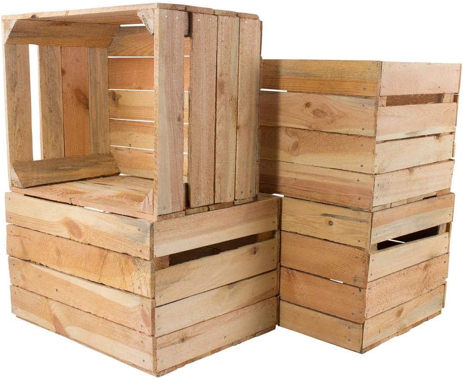 Vintage-Möbel24 Gebrauchte Obstkisten Weinkisten Massive Holzkisten Naturbelassen/Regal (4,8) 9, 9