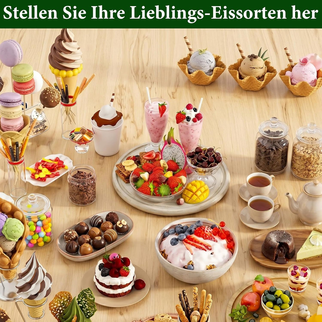 2er Behälter 480 ml Eisbehälter Kompatibel Ninja Swirl Creami Tubs