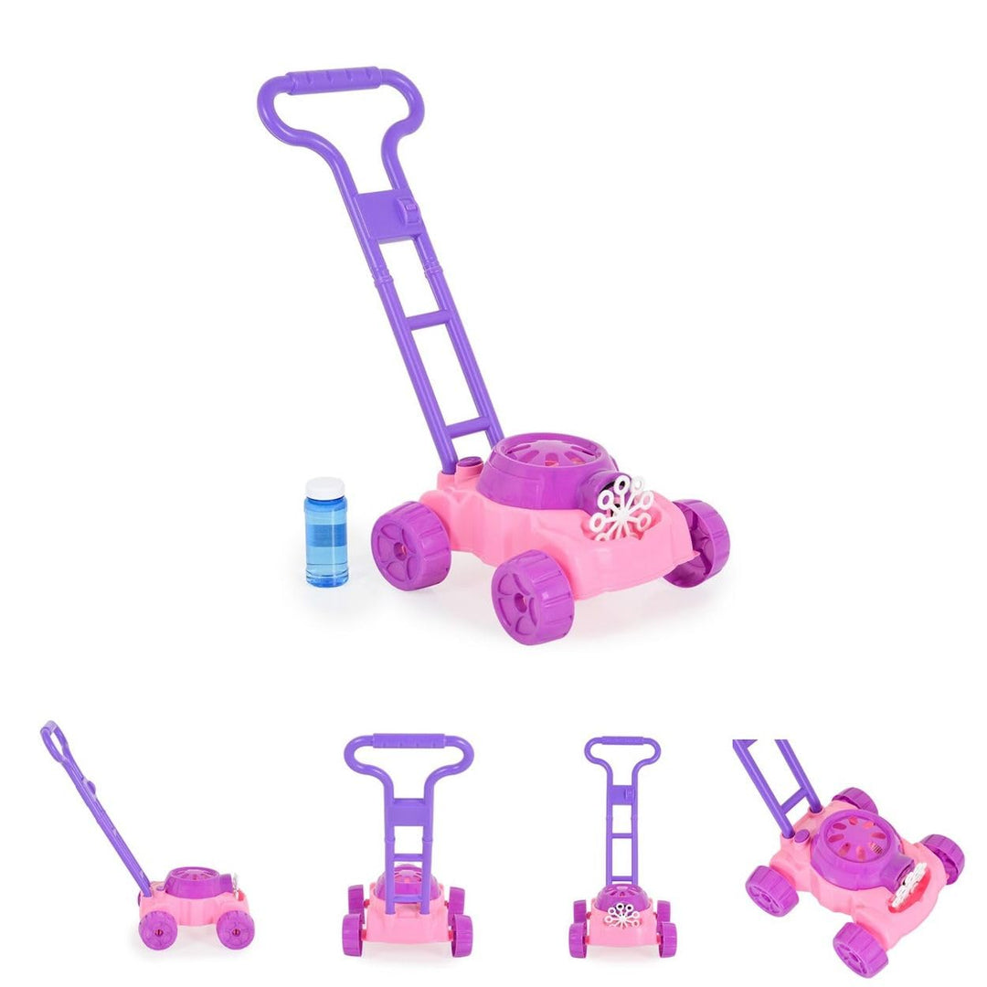 Moni Spielzeug Rasenmäher Bubble, Seifenblasenfunktion, Kunststoff, ab 3 Jahren rosa, Rosa