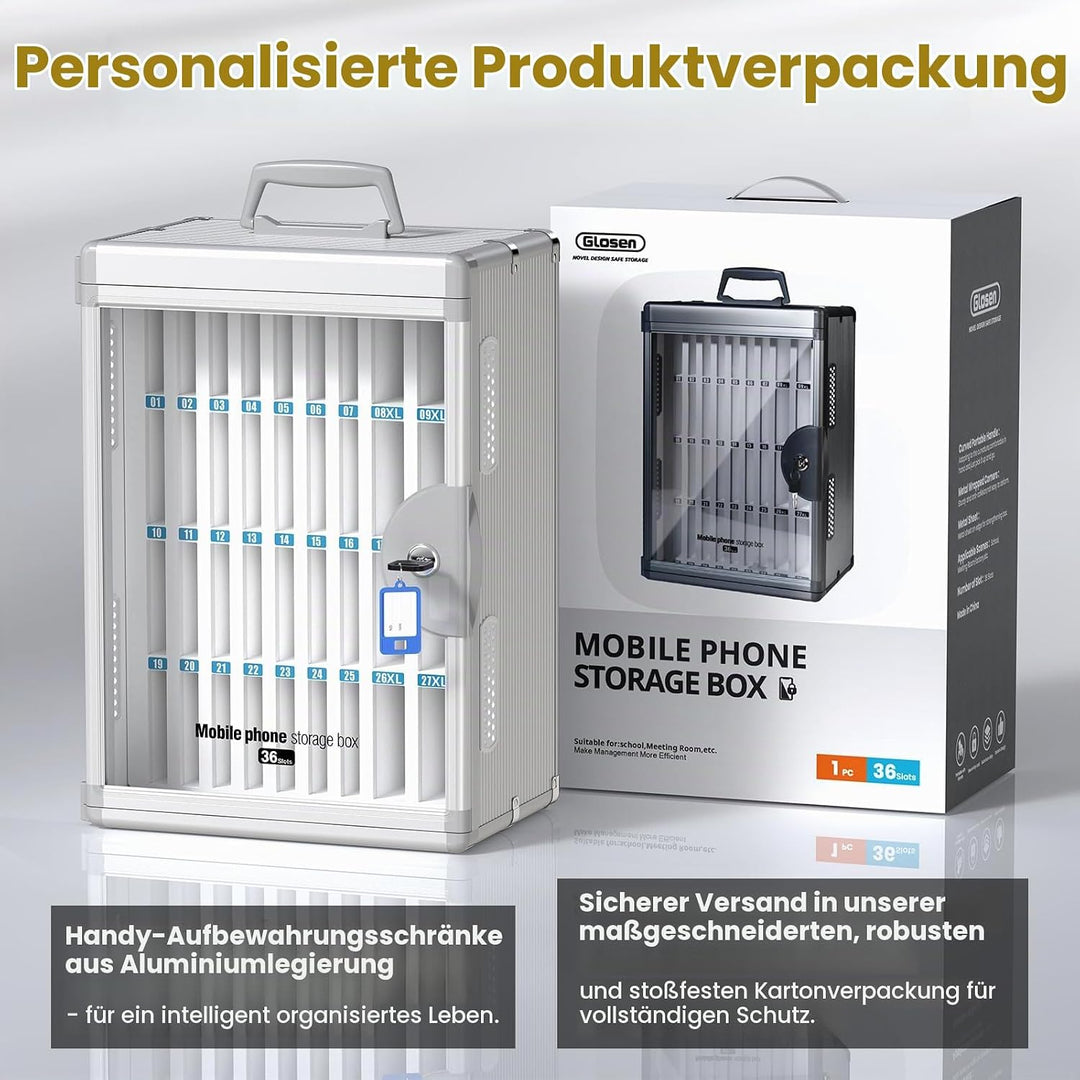 Glosen 36 Handytresore mit 【Universalschlüssel】, Handy-schliessfach aufbewahrungsschrank [Wandmontie