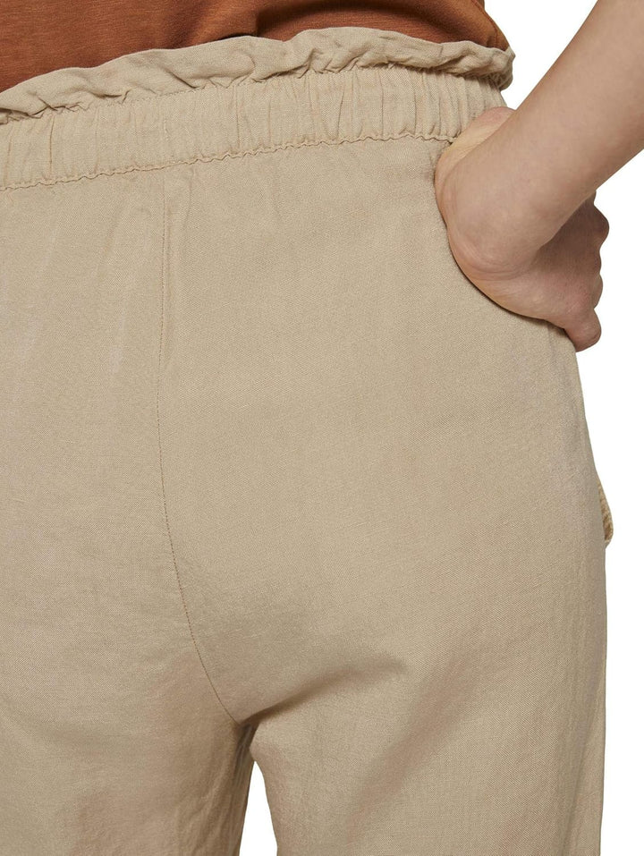 TOM TAILOR Damen Leinen Relaxed Hose 34 22201 - Cream Toffee, 34 22201 - Cream Toffee