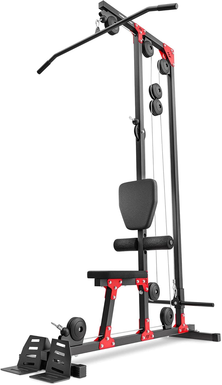 Marbo Sport - Latzug Station, Klimmzugstange Hantelbank - Kraftstation für Zuhause - MH-W106 2.0 - S