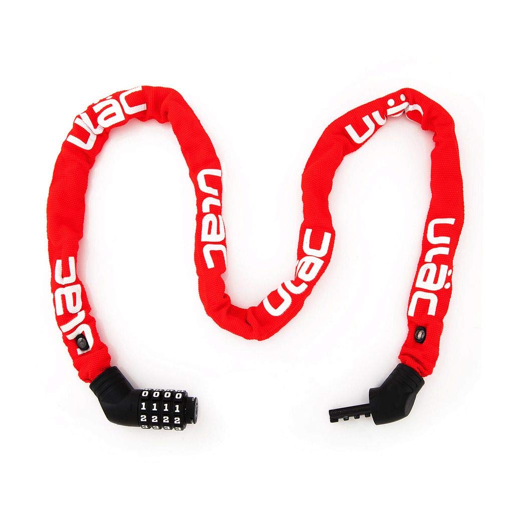 ULAC Street Fighter Neo Chain Lock Combo, Resettable 4-Digit Combination Anti-Theft Bicycle Lock Rot