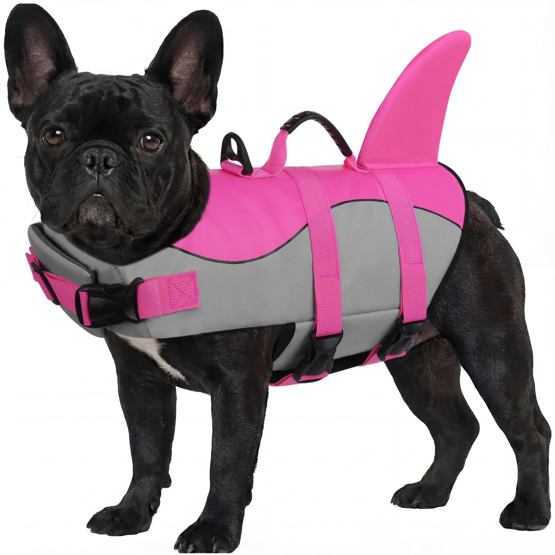 ASENKU Schwimmweste Hund, Hunde Rettungsweste zum Schwimmen, Bootfahren, Hunde Hai Schwimmwesten, Hu