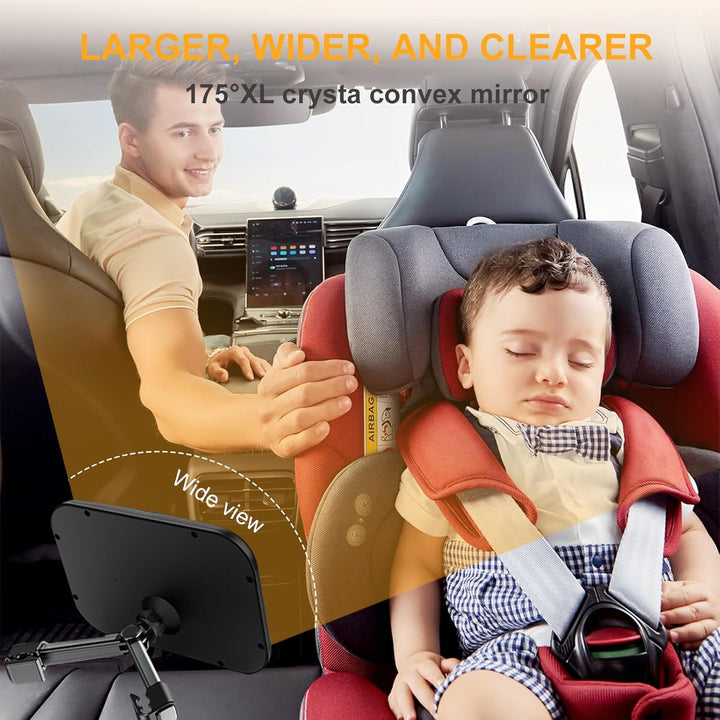 Spiegel Auto Baby Rückbank,360° Baby Autospiegel,rückspiegel für baby mit Haken Clip,baby spiegel Er