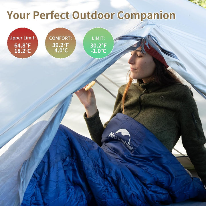 Naturehike Ultraleichter Mumienschlafsack – 300 g Erwachsene für Outdoor-Camping, 3–4 Jahreszeiten,