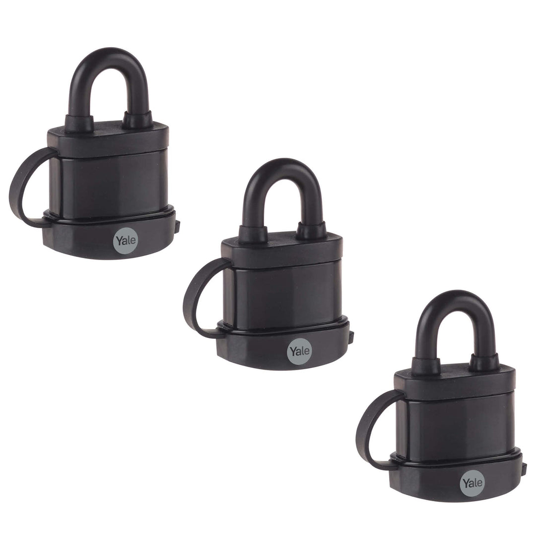 Yale - Y222B/35/122/3 Hochsicherheit 35 mm Anhänger Vorhängeschloss, gleichschliessendes 3er Set - o