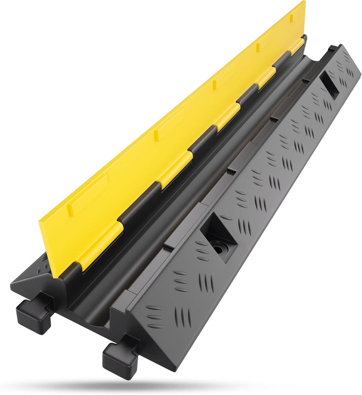 1 Kanal Kabelbrücke mit Deckel überfahrbar Stolperschutz Rampe Brücke Protektor | 10 t Tragkraft Gum