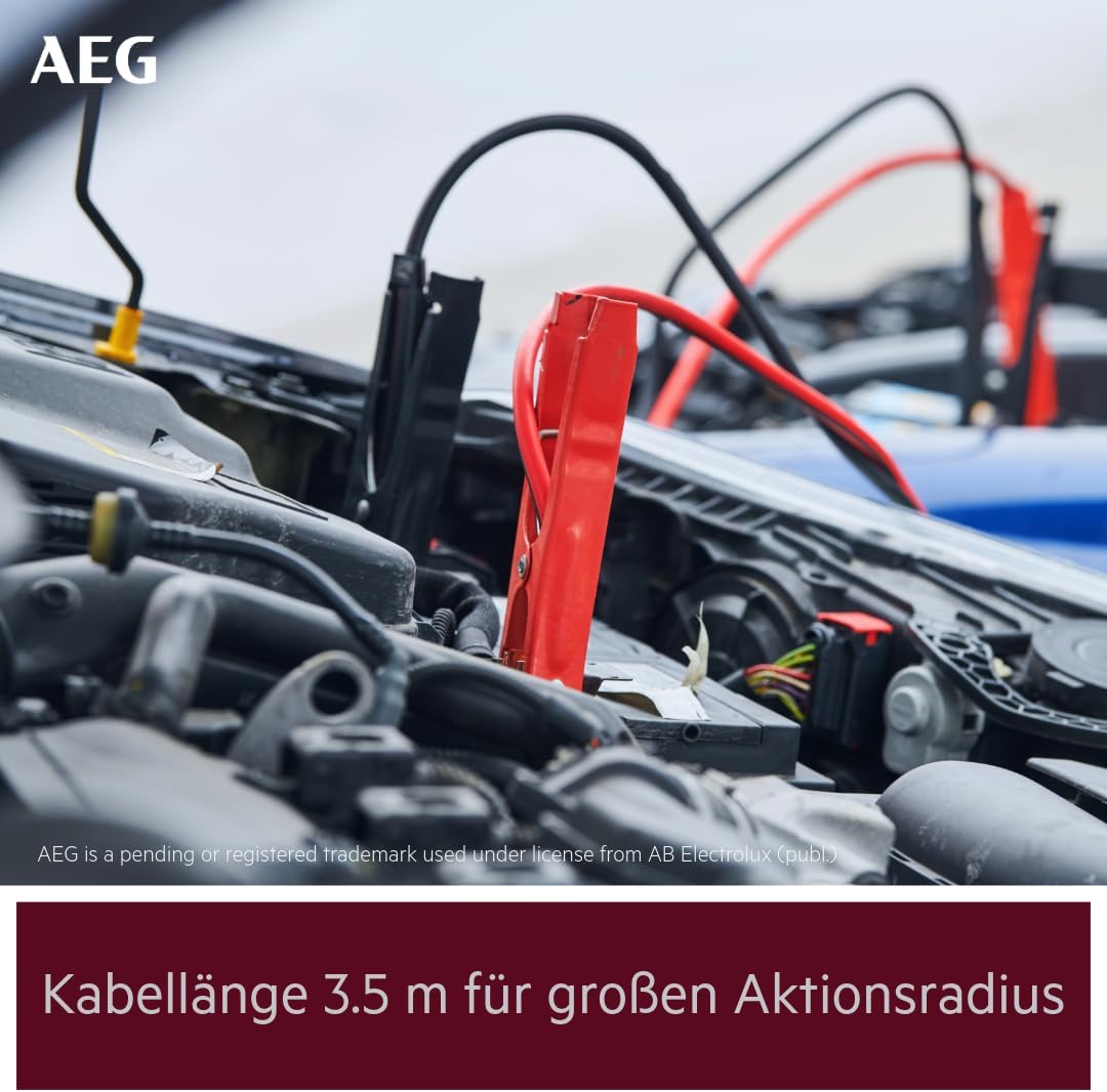 AEG Starthilfekabel 97205 SP 35 Alu-Tec, für 12 Volt und 24 Volt, in Aufbewahrungstasche, DIN 72553,