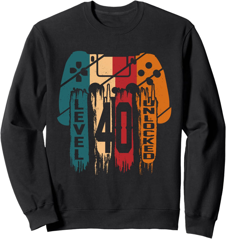 Level 40 Unlocked Shirt Video Gamer 40. Geburtstag Geschenke Tee Sweatshirt