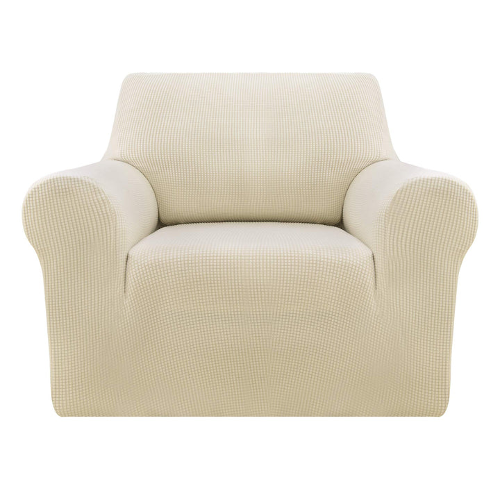 Deconovo Jacquard-Sesselbezug, 1-Sitzer, dehnbar, für Kinder, Beige, Sofaschonbezug 84x90x91 CM Beig