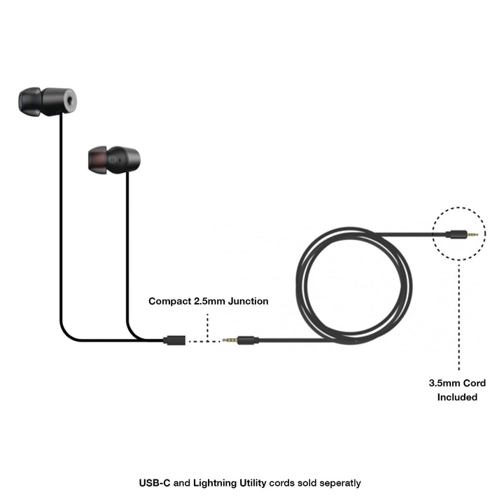 Koss Kabel-Lightning-Kabel, funktioniert mit Koss Utility Serie-System, In-Line-Mikrofon und Fernbed
