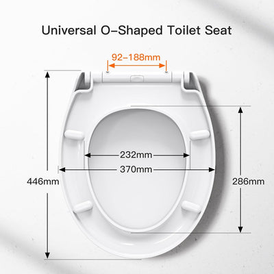 Pipishell Toilettendeckel, WC Sitz mit Absenkautomatik, Quick-Release Funktion für einfach Reinigung