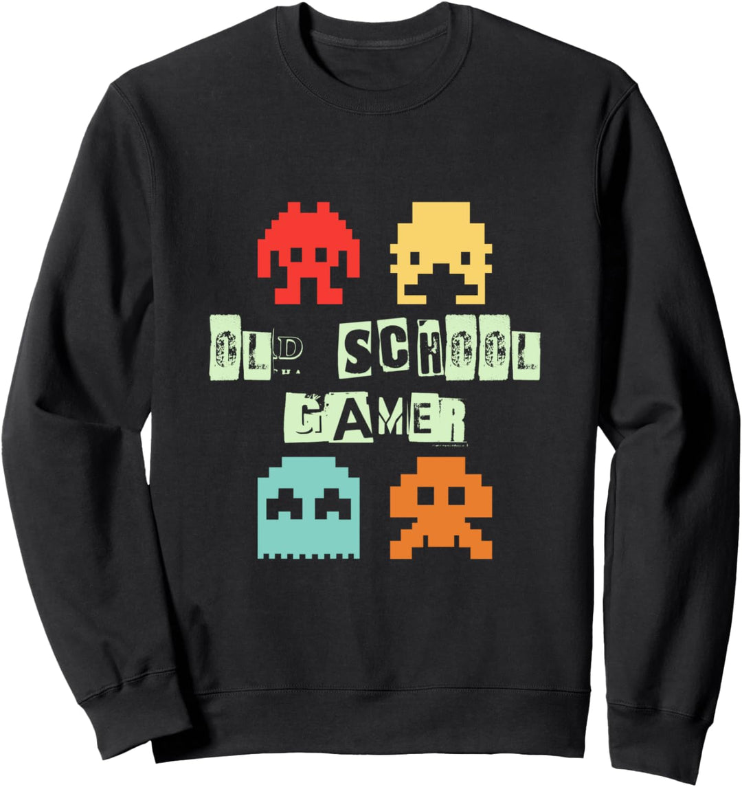 Old Vintage School Gamer – Retro Space Alien Invaders Sweatshirt