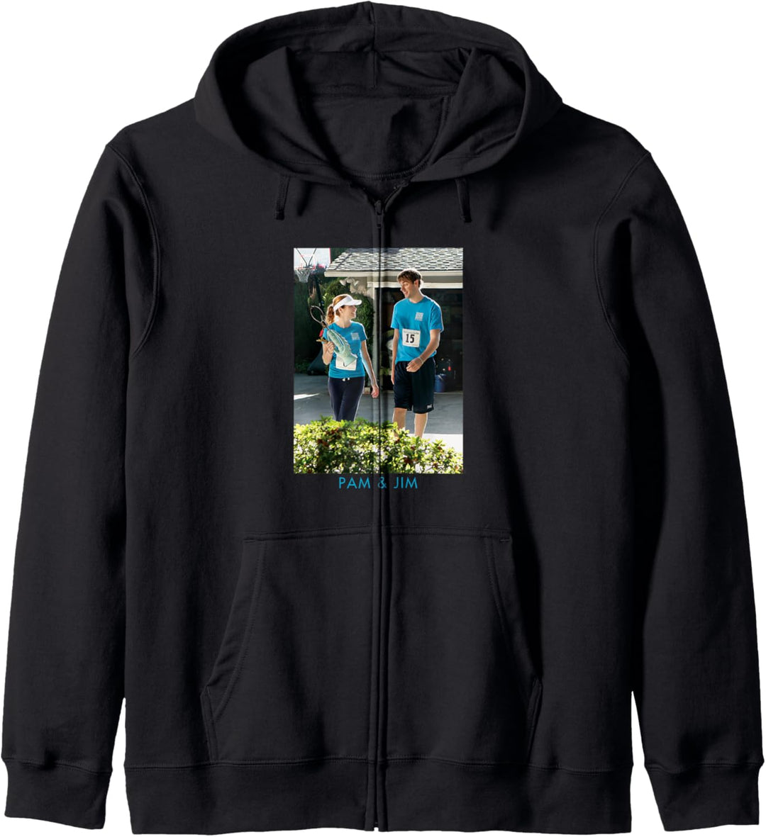 The Office Jim und Pam Spass Laufen Foto Kapuzenjacke