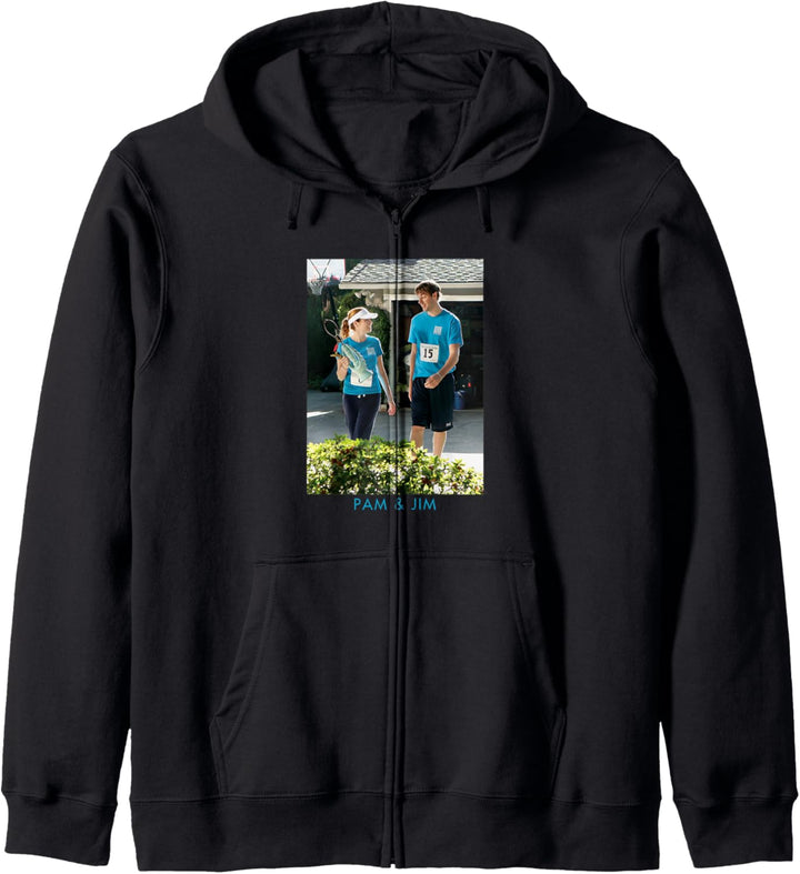 The Office Jim und Pam Spass Laufen Foto Kapuzenjacke