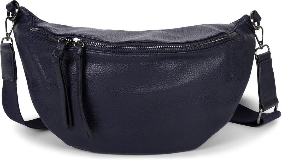 styleBREAKER Damen Halbmond Crossbody Schultertasche, abnehmbarer verstellbarer Schultergurt, Einfar