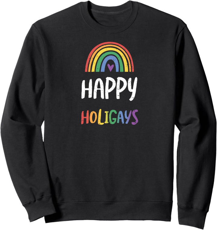 Queer: Happy Holigays - LGBTQ Sprüche Sweatshirt