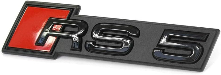 Original Audi RS5 Schriftzug Emblem Logo Schwarz Front Kühlergrill
